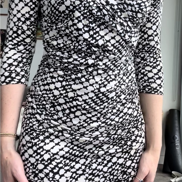 Diane von Furstenberg black and cream dress size 4 - Picture 6 of 7